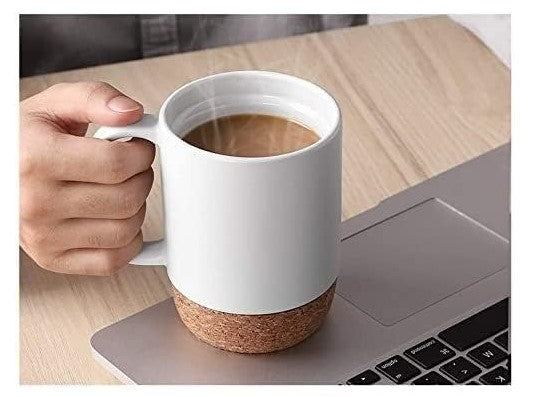 15oz Sublimation Cork Bottom Ceramic Coffee Mug – Blanks and Bits