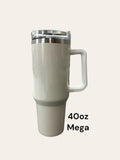 40oz Mega Sublimation Blank Stainless Steel Travel Tumbler with Handle