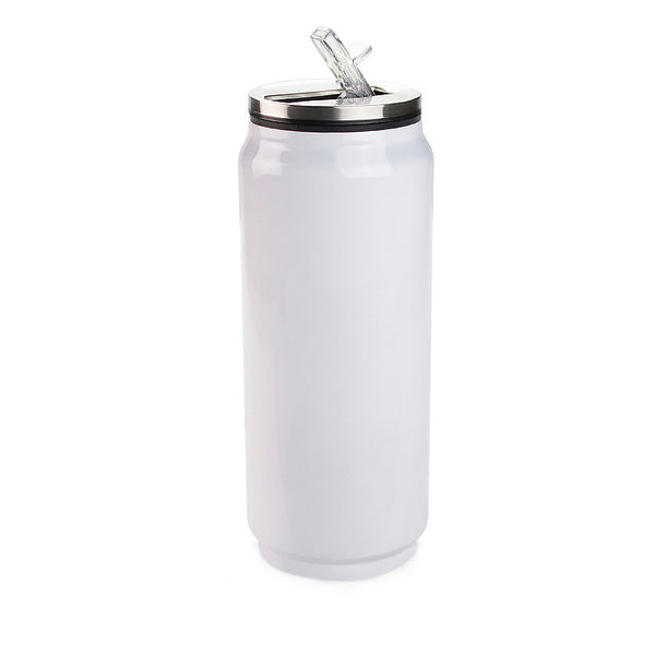 SUBLIMATION WHITE BLANK STAINLESS STEEL INSULATED SODA CAN TUMBLER 17oz