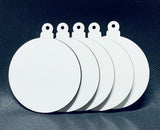 Round Sublimation Blank MDF Ornament Pack of 10