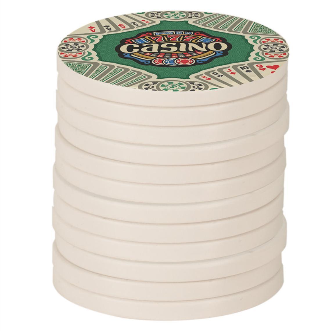 Poker Chip for Sublimation or UV Pack of 25 Blanks and Bits