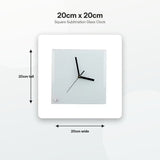 Square Sublimation Glass Clock 20cm