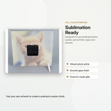 Square Sublimation Glass Clock 20cm
