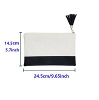 Sublimation Zippered Blank Linen Storage/ Cosmetic Bag