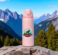 32oz Insulated Stainless Steel Water Bottle with Straw & Spout – Push-Button Lid with Lock For Engraving, UV DTF, HTV, Non Sublimation