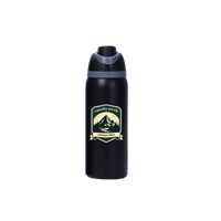 32oz Insulated Stainless Steel Water Bottle with Straw & Spout – Push-Button Lid with Lock For Engraving, UV DTF, HTV, Non Sublimation
