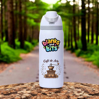 32oz Insulated Stainless Steel Water Bottle with Straw & Spout – Push-Button Lid with Lock For Engraving, UV DTF, HTV, Non Sublimation