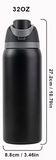 32oz Insulated Stainless Steel Water Bottle with Straw & Spout – Push-Button Lid with Lock For Engraving, UV DTF, HTV, Non Sublimation