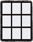 Sublimation Panel Polyester Fleece Throw Blanket  80'' x 60''