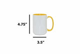 15oz inner / handle Colored Sublimation Mugs