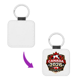 PU Leather Sublimation Blanks Keychains Pack of 6