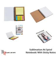 Sublimation Blank Spiral Notebook A6 Size