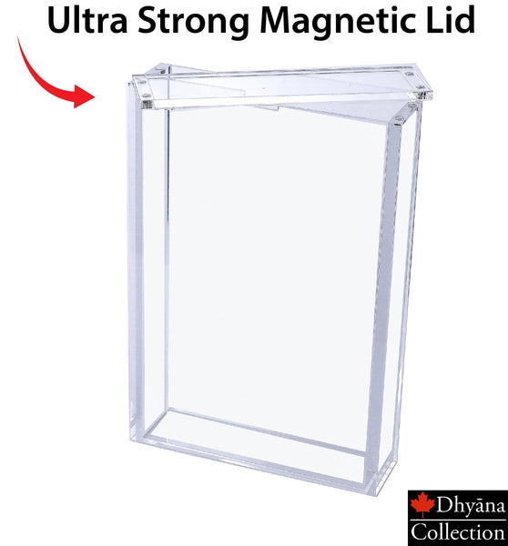 Acrylic Trading Card Box Display Case with Ultra Strong Magnetic Lid, Blanks and Bits Acrylic Trading Card Box Display Case with Ultra Strong Magnetic Lid, Blanks and Bits