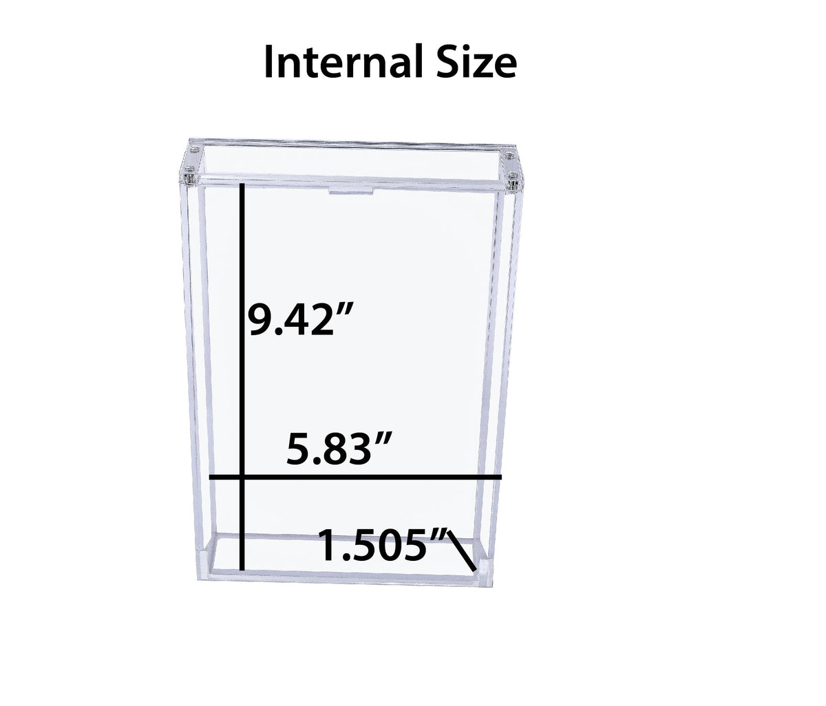 Acrylic Trading Card Box Display Case with Ultra Strong Magnetic Lid ...