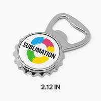 Blank Chrome Bottle Opener Fridge Magnet – Sublimation Ready
