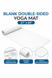 Double-Sided Sublimation Yoga Mat Blank 64” x 27” – Dual Print Surface, White Stitch Edge, Includes Black Carry Bag