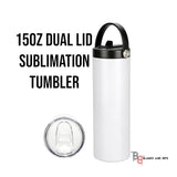 Dual Lid Sublimation Tumbler