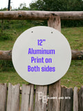 Sublimation Aluminum Door Decor Round With Holes