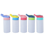12 OZ KIDS SUBLIMATION SIPPY STRAIGHT TUMBLERS WITH HANDLE