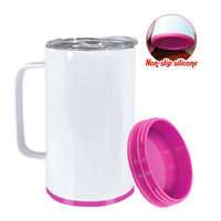 14oz Sublimation Stainless Steel Insulated Mug with Removable Silicone Base