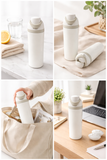 Straw-and-Spout Sublimation Stainless Steel Water Bottle