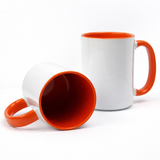 15oz inner / handle Colored Sublimation Mugs