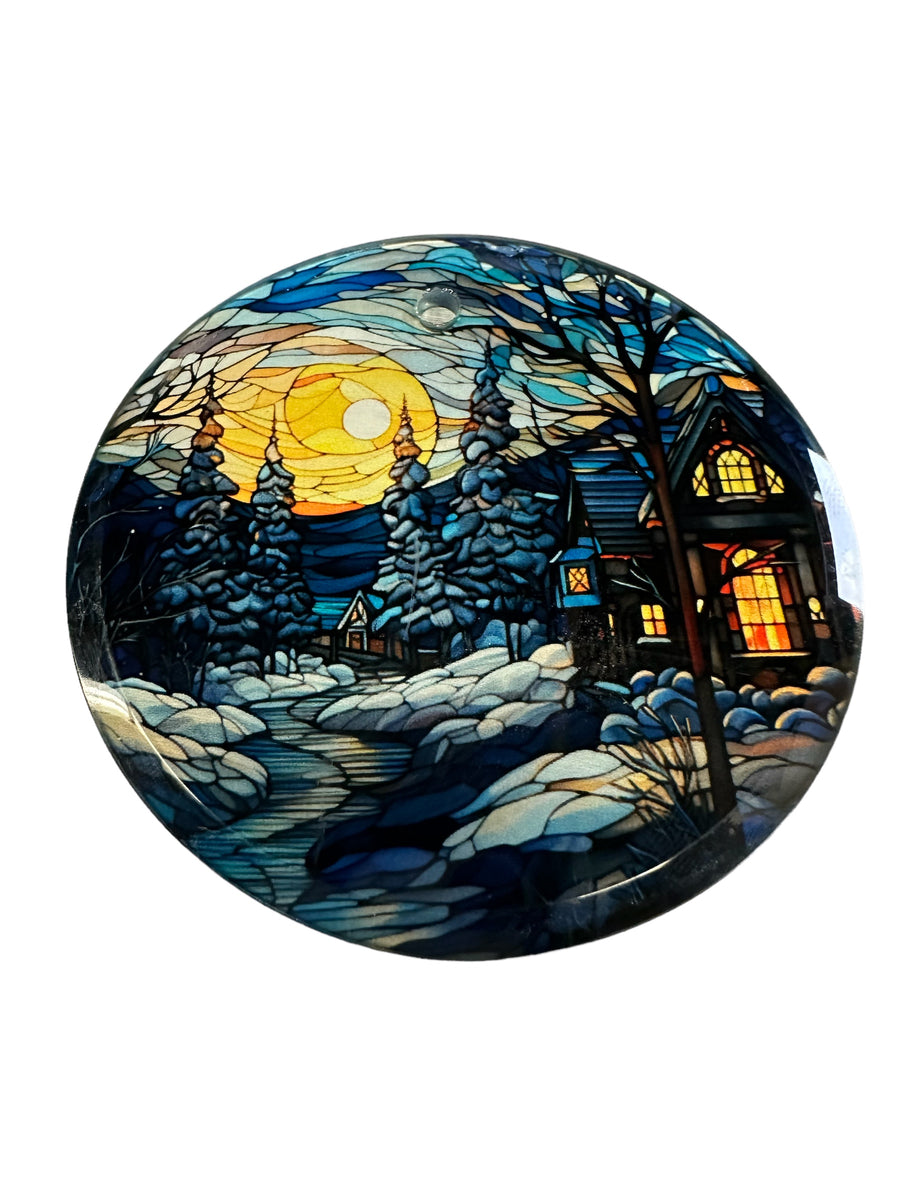3.5” Round Sublimation Glass Ornament – Slight Frosted Finis – Blanks ...