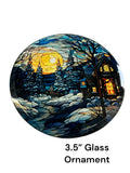 Sublimation Glass 3.5” Round Ornament