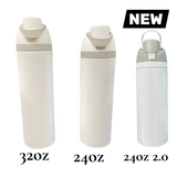 Straw-and-Spout Sublimation Stainless Steel Water Bottle
