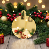 Mirror Acrylic 3" Ornament Pack of 3
