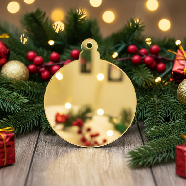 Mirror Acrylic 3" Ornament Pack of 3