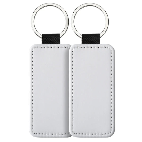PU Leather Sublimation Blanks Keychains Pack of 6