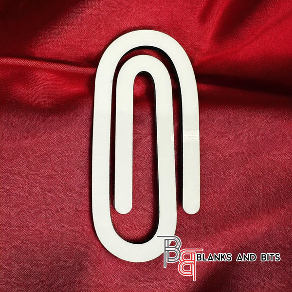 MDF JUMBO GIANT Paperclip Bookmark Clip - Blank for Sublimation, pack of 5