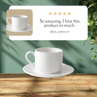 5oz Espresso Cup and Saucer Sublimation Cup