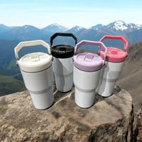 20oz Sublimation Blank Stainless Steel Travel Tumbler with Handle