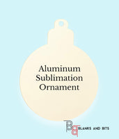 Aluminum Sublimation Ornament Pack of 5