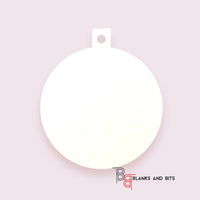 Aluminum Sublimation Round Ornament Pack of 5