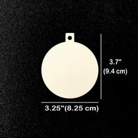 Aluminum Sublimation Round Ornament Pack of 5