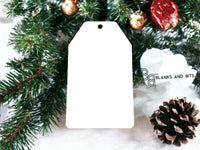 Aluminum Sublimation Gift Tag Ornament Pack of 5