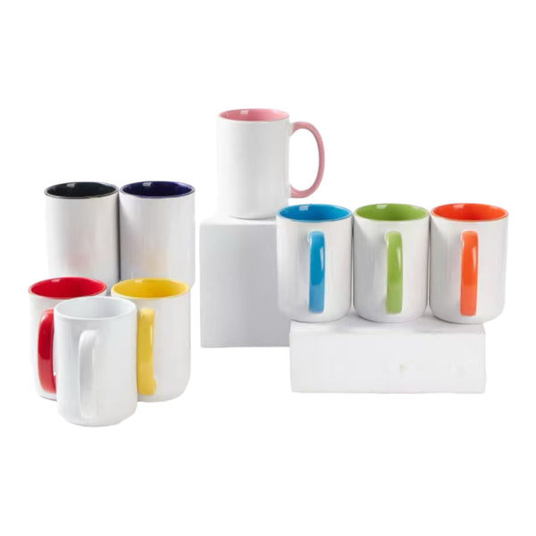 15oz inner / handle Colored Sublimation Mugs
