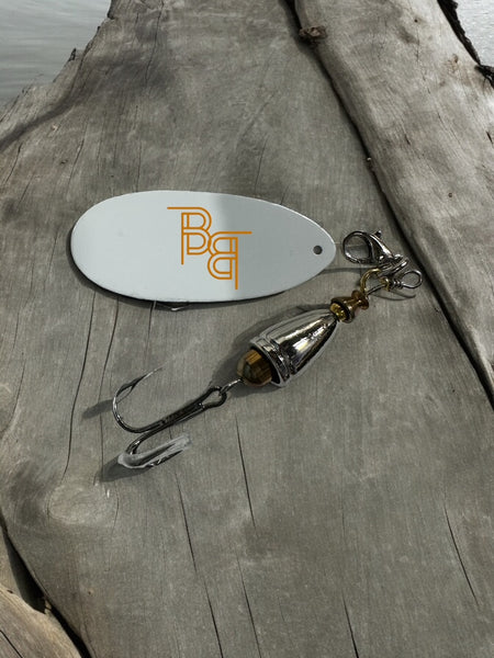 Sublimation Fishing Lures Blanks - 5 Pack Stainless Steel Double Sided White Lures