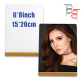 Sublimation Aluminum Photo Sheet with Bamboo Base