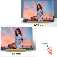 Sublimation Aluminum Photo Sheet with Bamboo Base