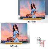 Sublimation Aluminum Photo Sheet with Bamboo Base