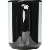 15oz Sublimation Black Coffee Mug with White Patch – Premium Blank Mug for Custom Printing