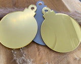Mirror Acrylic 3" Ornament Pack of 3