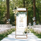 Gold Wedding Sign Stand 61"x31.5" (For Rent)