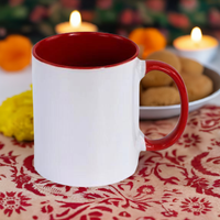 11oz. Sublimation Red Inner And Handle Ceramic Coffee Mug