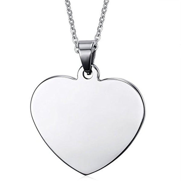Sterling Silver Heart Pendant for Engraving Pack of 10