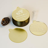 Mirror Acrylic 3" Ornament Pack of 3